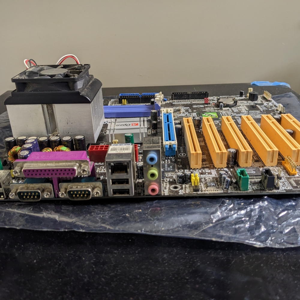 ASUS Black and Gold Motherboard